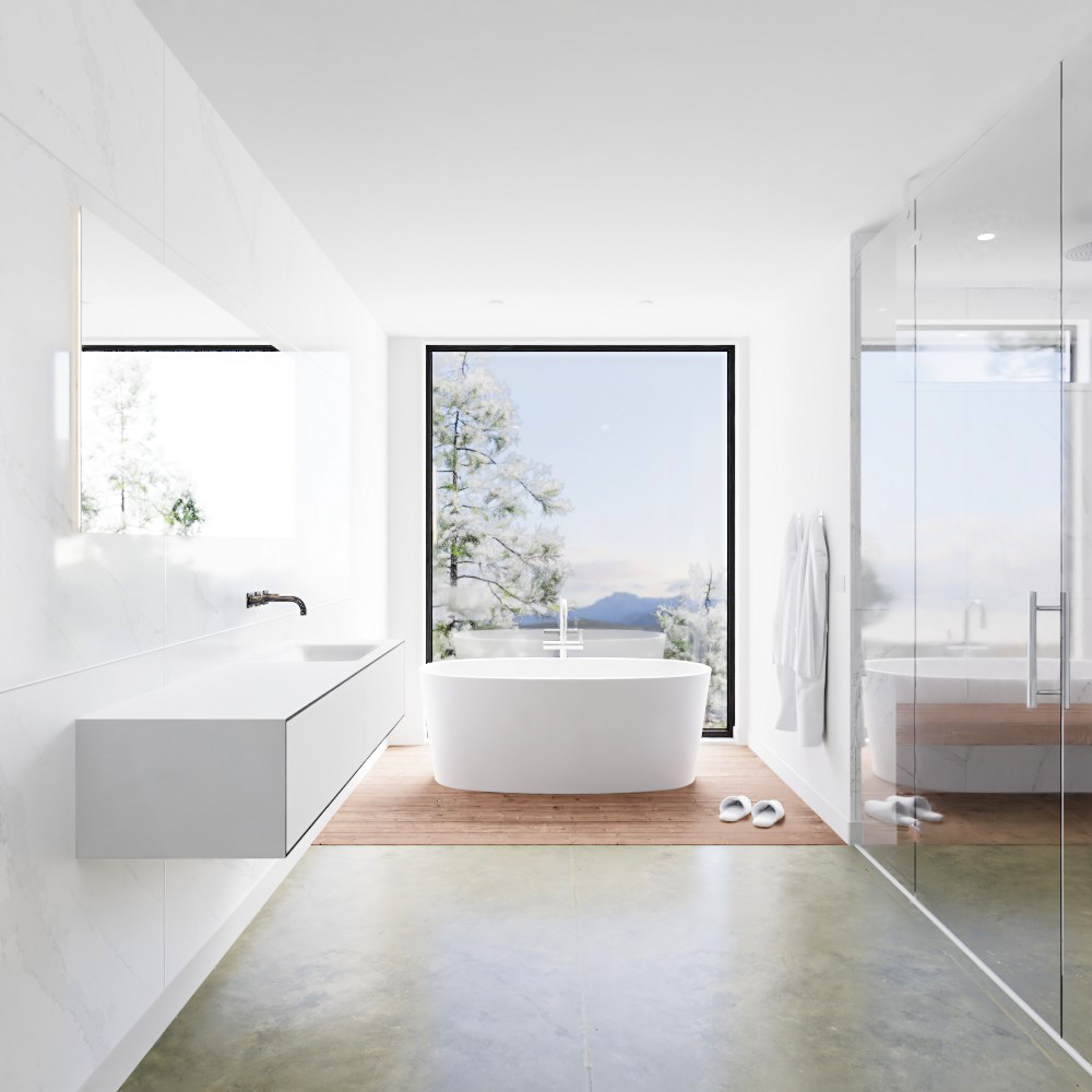 MONDIAZ LAGOM 160cm mueble de baño solid surface Urban 2 cajones lavabo CLOUD Derecho sin orificio 3 MONDIAZ LAGOM 160cm mueble de baño solid surface Urban 2 cajones lavabo CLOUD Derecho sin orificio - Imagen 3