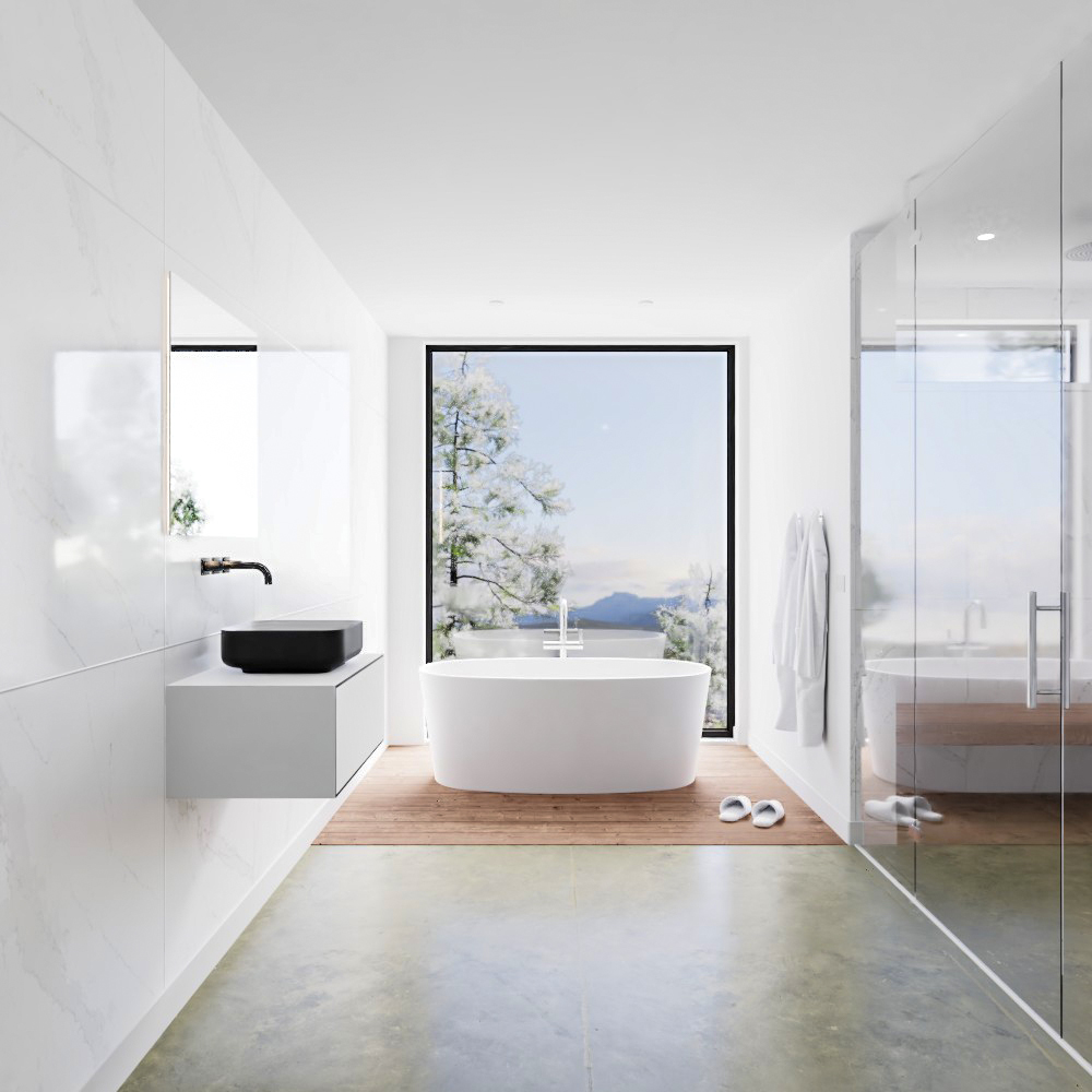 MONDIAZ LAGOM 70cm mueble de baño solid surface Urban 1 cajón BINX Centro sin orificio 3 MONDIAZ LAGOM 70cm mueble de baño solid surface Urban 1 cajón BINX Centro sin orificio - Imagen 3