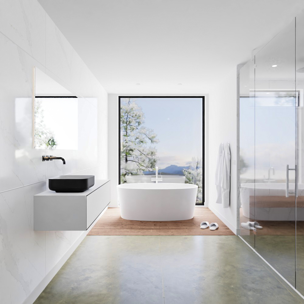 MONDIAZ LAGOM 120cm mueble de baño solid surface Urban 1 cajón BINX Izquierda sin orificio 3 MONDIAZ LAGOM 120cm mueble de baño solid surface Urban 1 cajón BINX Izquierda sin orificio - Imagen 3