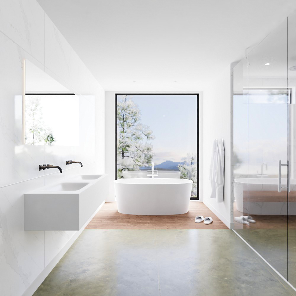 MONDIAZ LAGOM 150cm mueble de baño solid surface Talc 1 cajón lavabo CLOUD Doble sin orificio 3 MONDIAZ LAGOM 150cm mueble de baño solid surface Talc 1 cajón lavabo CLOUD Doble sin orificio - Imagen 3