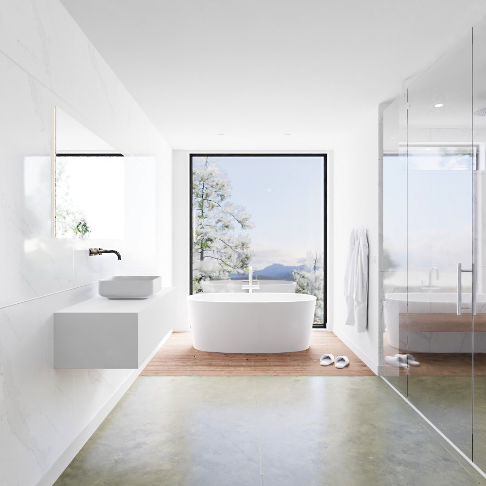 MONDIAZ LAGOM 120cm mueble de baño solid surface Talc 1 cajón BINX Centro sin orificio 3 MONDIAZ LAGOM 120cm mueble de baño solid surface Talc 1 cajón BINX Centro sin orificio - Imagen 3