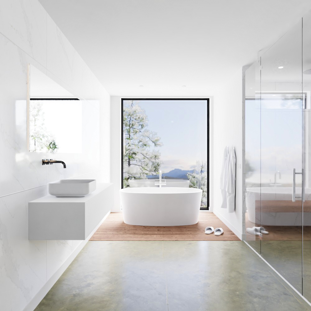 MONDIAZ LAGOM 140cm mueble de baño solid surface Talc 1 cajón BINX Izquierda sin orificio 3 MONDIAZ LAGOM 140cm mueble de baño solid surface Talc 1 cajón BINX Izquierda sin orificio - Imagen 3