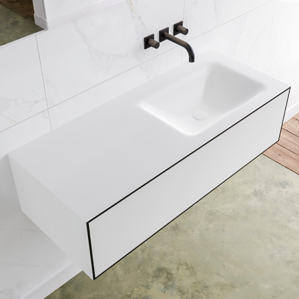 MONDIAZ LAGOM 110cm mueble de baño solid surface Urban 1 cajón lavabo CLOUD Derecho sin orificio 1 MONDIAZ LAGOM 110cm mueble de baño solid surface Urban 1 cajón lavabo CLOUD Derecho sin orificio