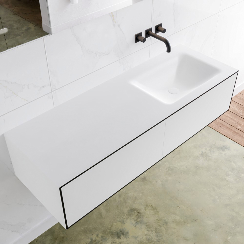 MONDIAZ LAGOM 130cm mueble de baño solid surface Urban 2 cajones lavabo CLOUD Derecho sin orificio 1 MONDIAZ LAGOM 130cm mueble de baño solid surface Urban 2 cajones lavabo CLOUD Derecho sin orificio