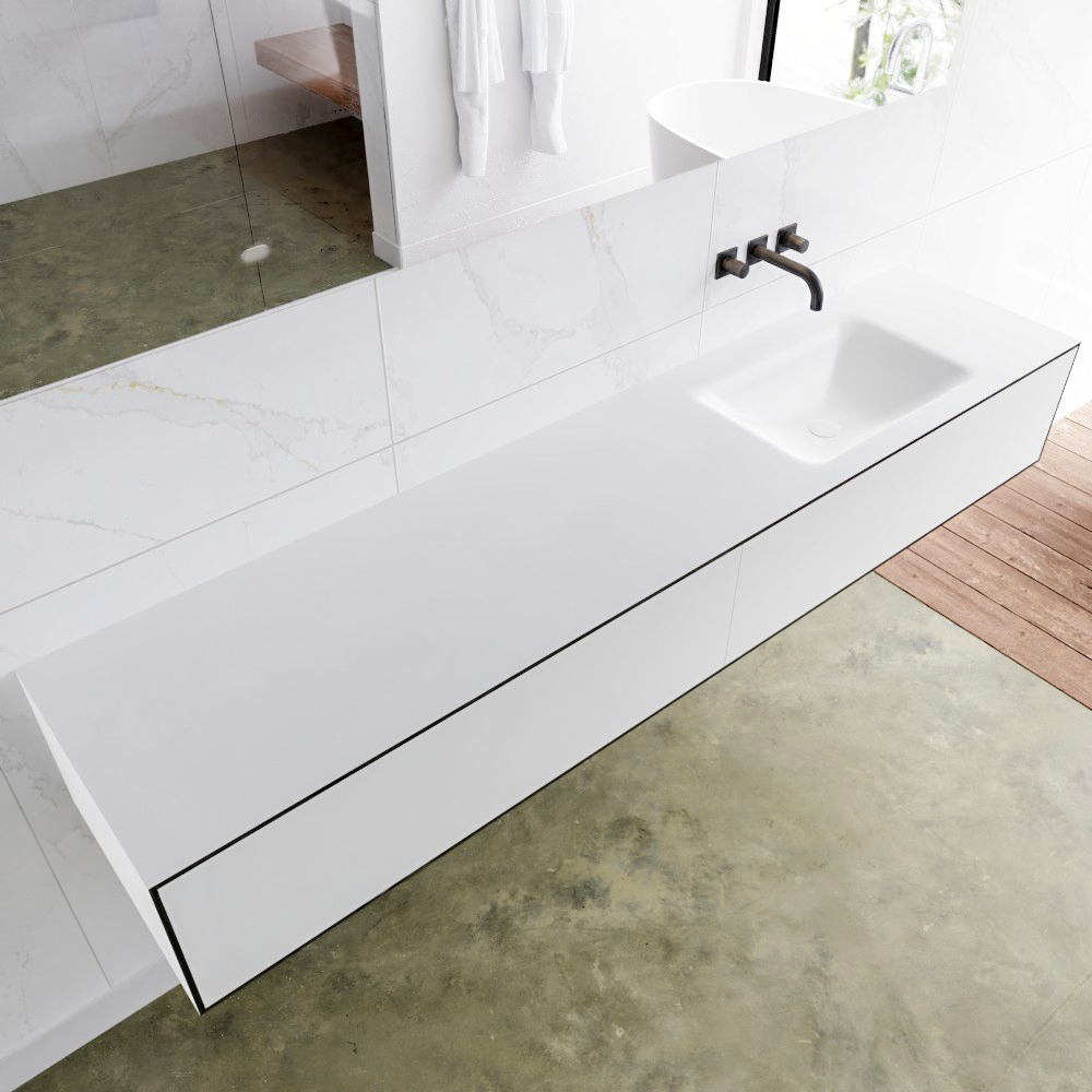 MONDIAZ LAGOM 200cm mueble de baño solid surface Urban 2 cajones lavabo CLOUD Derecho sin orificio 1 MONDIAZ LAGOM 200cm mueble de baño solid surface Urban 2 cajones lavabo CLOUD Derecho sin orificio