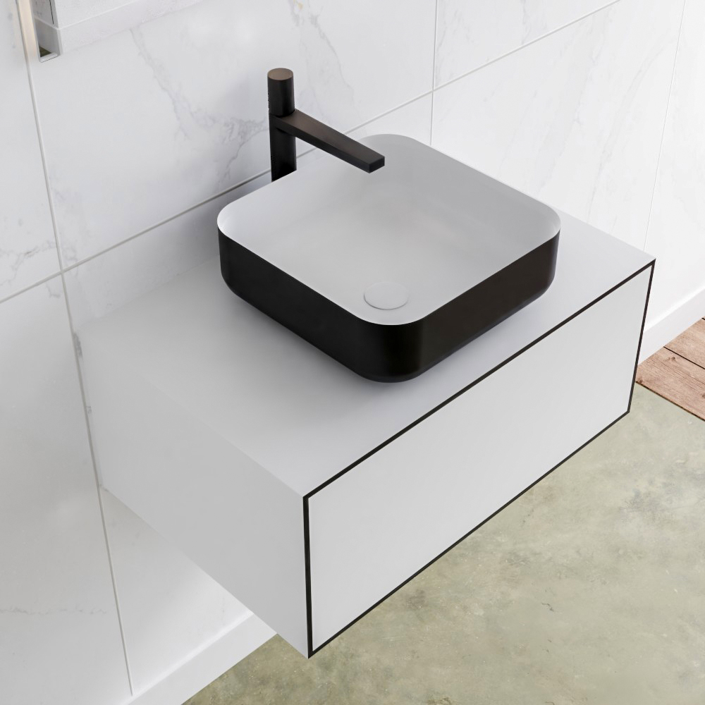 MONDIAZ LAGOM 70cm mueble de baño solid surface Urban 1 cajón BINX Centro 1 orificio 1 MONDIAZ LAGOM 70cm mueble de baño solid surface Urban 1 cajón BINX Centro 1 orificio