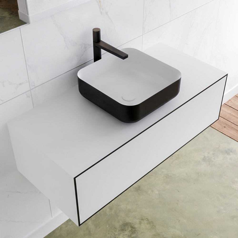 MONDIAZ LAGOM 100cm mueble de baño solid surface Urban 1 cajón BINX Centro 1 orificio 1 MONDIAZ LAGOM 100cm mueble de baño solid surface Urban 1 cajón BINX Centro 1 orificio
