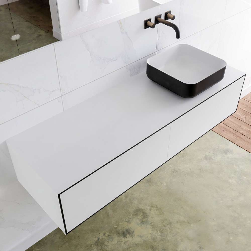 MONDIAZ LAGOM 140cm mueble de baño solid surface Urban 2 cajones BINX Derecho sin orificio 1 MONDIAZ LAGOM 140cm mueble de baño solid surface Urban 2 cajones BINX Derecho sin orificio