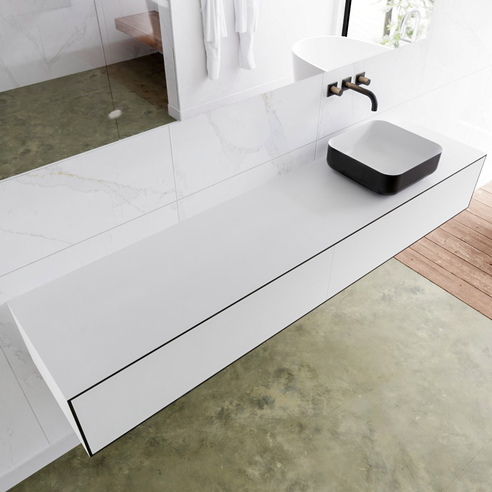 MONDIAZ LAGOM 200cm mueble de baño solid surface Urban 2 cajones BINX Derecho sin orificio 1 MONDIAZ LAGOM 200cm mueble de baño solid surface Urban 2 cajones BINX Derecho sin orificio