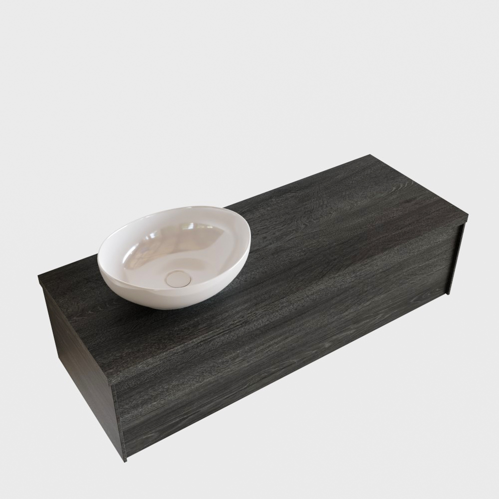 MONDIAZ LUSH 120cm mueble de baño Antracite 1 cajón lavabo BARCO Izquierda 1 orificio 4 MONDIAZ LUSH 120cm mueble de baño Antracite 1 cajón lavabo BARCO Izquierda 1 orificio - Imagen 4