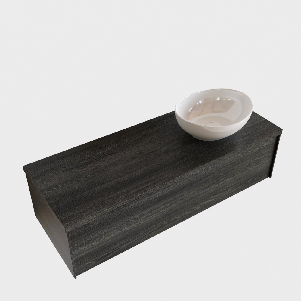 MONDIAZ LUSH 120cm mueble de baño Antracite 1 cajón lavabo BARCO Derecho 1 orificio 4 MONDIAZ LUSH 120cm mueble de baño Antracite 1 cajón lavabo BARCO Derecho 1 orificio - Imagen 4
