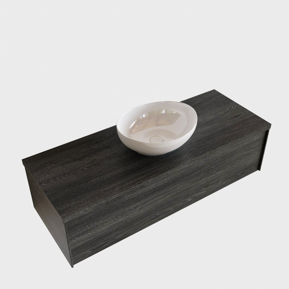 MONDIAZ LUSH 120cm mueble de baño Antracite 1 cajón lavabo BARCO Centro sin orificio 4 MONDIAZ LUSH 120cm mueble de baño Antracite 1 cajón lavabo BARCO Centro sin orificio - Imagen 4