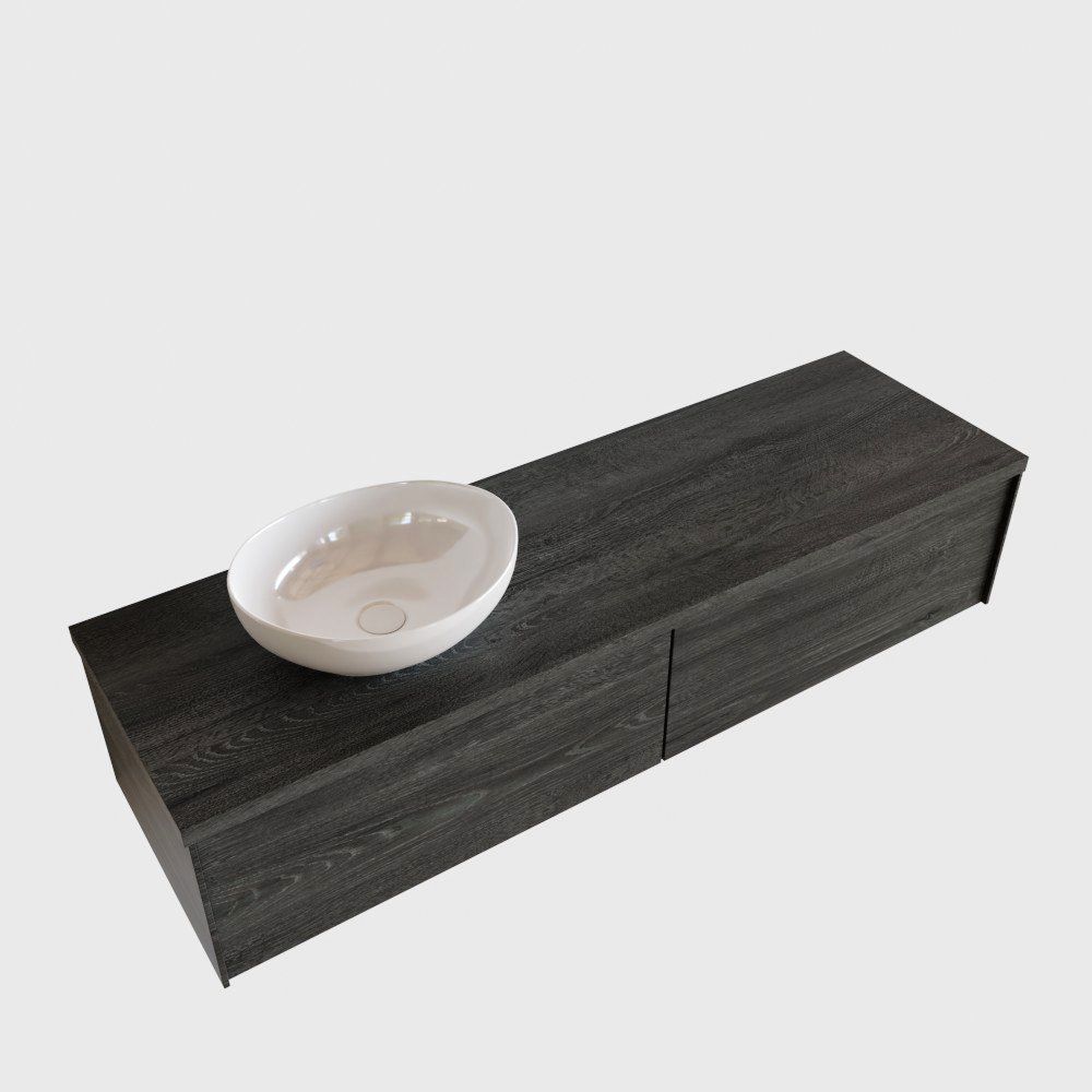 MONDIAZ LUSH 150cm mueble de baño Antracite 2 cajones lavabo BARCO Izquierda sin orificio 4 MONDIAZ LUSH 150cm mueble de baño Antracite 2 cajones lavabo BARCO Izquierda sin orificio - Imagen 4