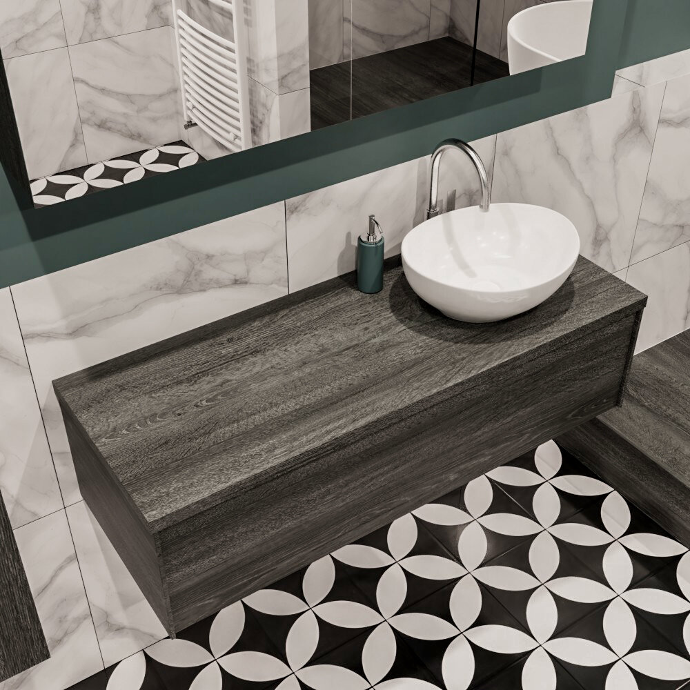 MONDIAZ LUSH 120cm mueble de baño Antracite 1 cajón lavabo BARCO Derecho 1 orificio 1 MONDIAZ LUSH 120cm mueble de baño Antracite 1 cajón lavabo BARCO Derecho 1 orificio