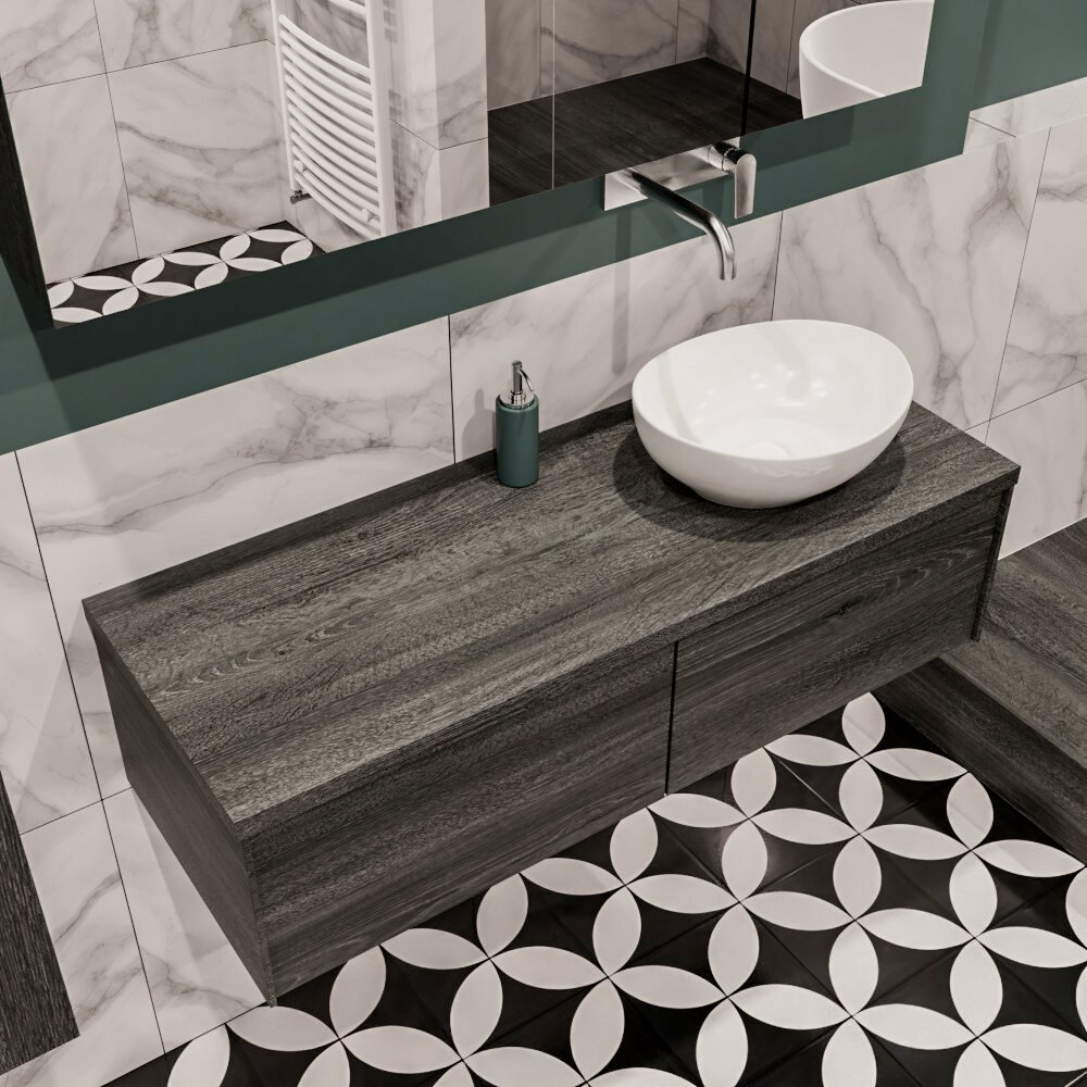 MONDIAZ LUSH 120cm mueble de baño Antracite 2 cajones lavabo BARCO Derecho sin orificio 1 MONDIAZ LUSH 120cm mueble de baño Antracite 2 cajones lavabo BARCO Derecho sin orificio