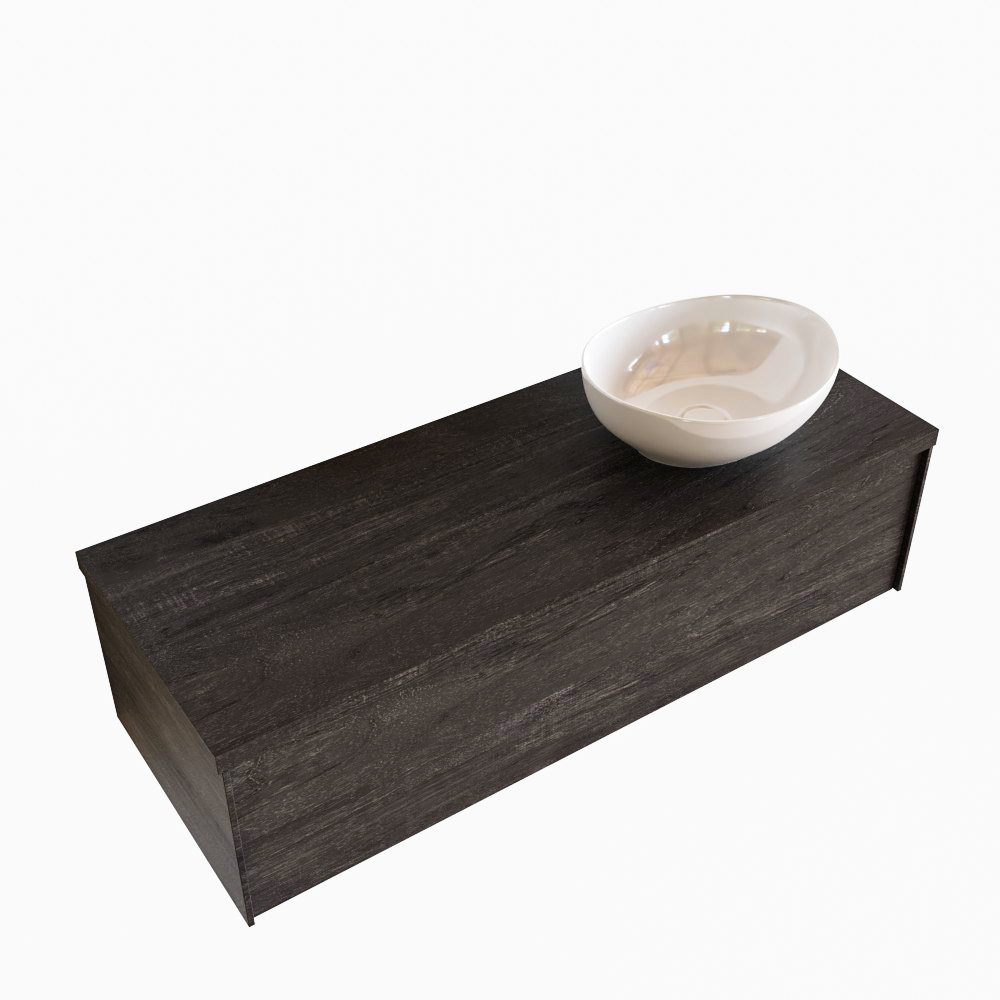 MONDIAZ LUSH 120cm mueble de baño Dark Brown 1 cajón lavabo BARCO Derecho sin orificio 4 MONDIAZ LUSH 120cm mueble de baño Dark Brown 1 cajón lavabo BARCO Derecho sin orificio - Imagen 4