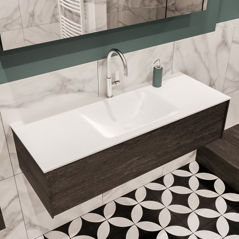 MONDIAZ LUSH 120cm mueble de baño Dark Brown 1 cajón lavabo CLOUD Centro 1 orificio 1 MONDIAZ LUSH 120cm mueble de baño Dark Brown 1 cajón lavabo CLOUD Centro 1 orificio