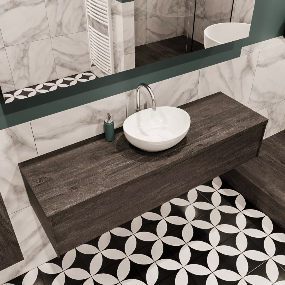 MONDIAZ LUSH 150cm mueble de baño Dark Brown 1 cajón lavabo BARCO Centro 1 orificio 1 MONDIAZ LUSH 150cm mueble de baño Dark Brown 1 cajón lavabo BARCO Centro 1 orificio