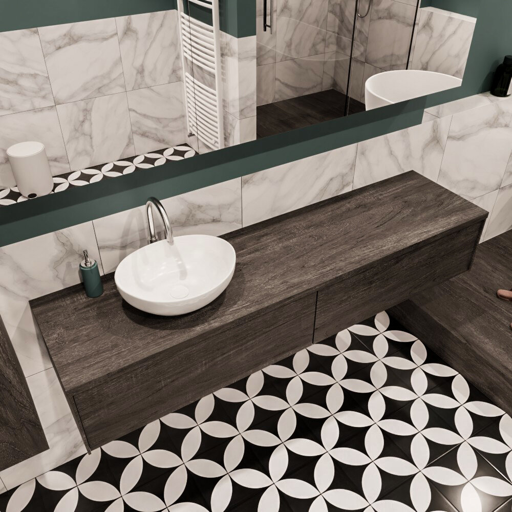 MONDIAZ LUSH 180cm mueble de baño Dark Brown 2 cajones lavabo BARCO Izquierda 1 orificio 1 MONDIAZ LUSH 180cm mueble de baño Dark Brown 2 cajones lavabo BARCO Izquierda 1 orificio