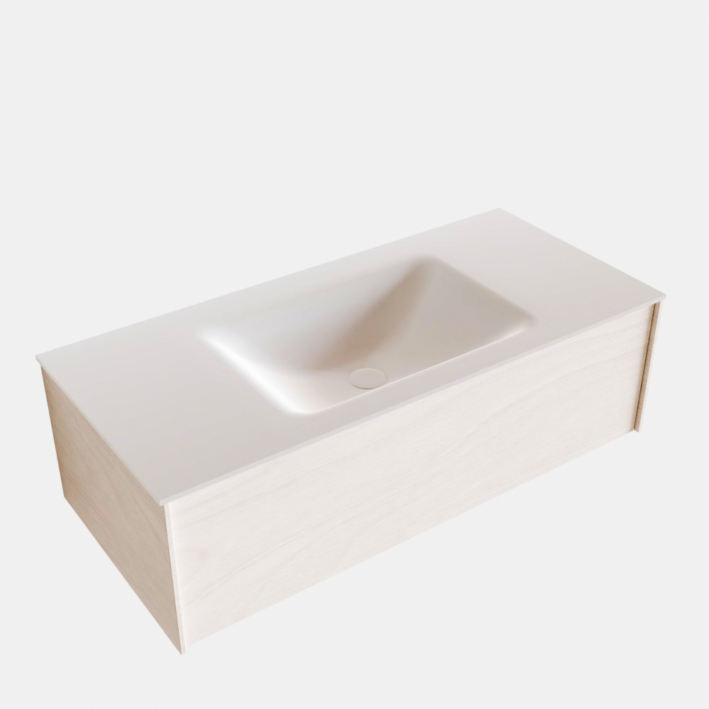MONDIAZ LUSH 100cm mueble de baño Underlayment 1 cajón lavabo CLOUD Centro 1 orificio 4 MONDIAZ LUSH 100cm mueble de baño Underlayment 1 cajón lavabo CLOUD Centro 1 orificio - Imagen 4