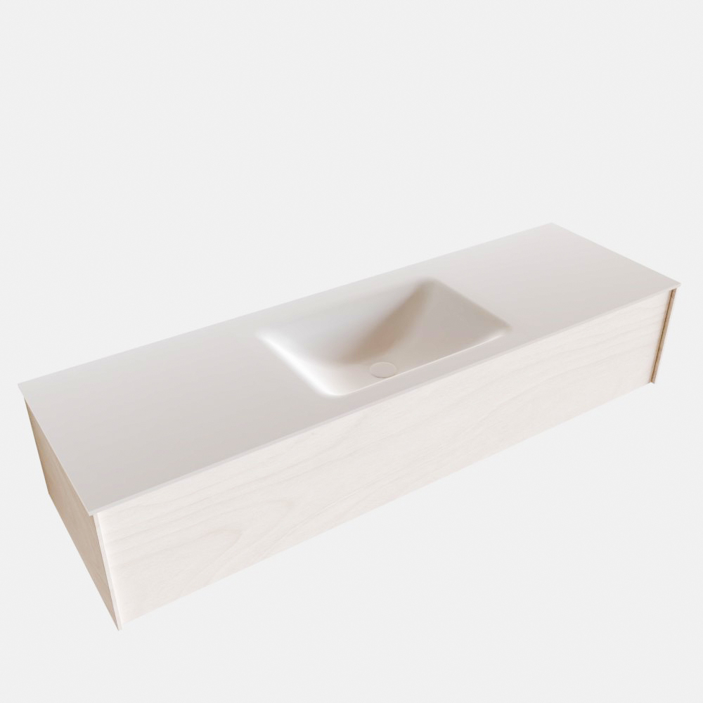 MONDIAZ LUSH 150cm mueble de baño Underlayment 1 cajón lavabo CLOUD Centro sin orificio 4 MONDIAZ LUSH 150cm mueble de baño Underlayment 1 cajón lavabo CLOUD Centro sin orificio - Imagen 4