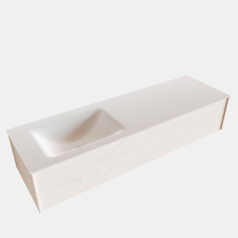 MONDIAZ LUSH 150cm mueble de baño Underlayment 1 cajón lavabo CLOUD Izquierda 1 orificio 4 MONDIAZ LUSH 150cm mueble de baño Underlayment 1 cajón lavabo CLOUD Izquierda 1 orificio - Imagen 4