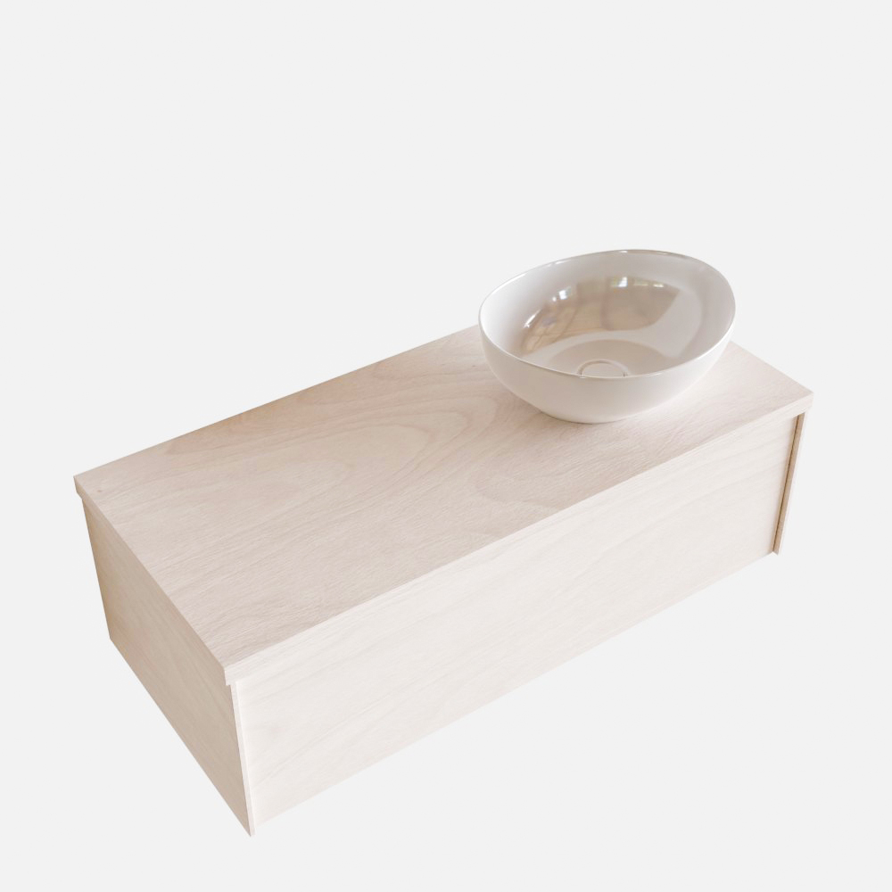 MONDIAZ LUSH 100cm mueble de baño Underlayment 1 cajón lavabo BARCO Derecho sin orificio 4 MONDIAZ LUSH 100cm mueble de baño Underlayment 1 cajón lavabo BARCO Derecho sin orificio - Imagen 4