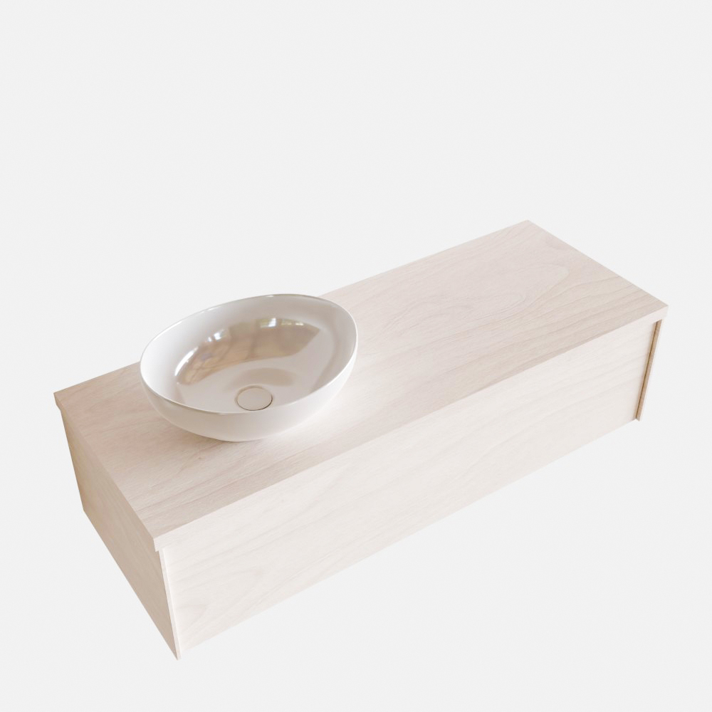 MONDIAZ LUSH 120cm mueble de baño Underlayment 1 cajón lavabo BARCO Izquierda 1 orificio 4 MONDIAZ LUSH 120cm mueble de baño Underlayment 1 cajón lavabo BARCO Izquierda 1 orificio - Imagen 4