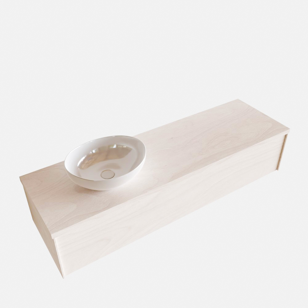 MONDIAZ LUSH 150cm mueble de baño Underlayment 1 cajón lavabo BARCO Izquierda sin orificio 4 MONDIAZ LUSH 150cm mueble de baño Underlayment 1 cajón lavabo BARCO Izquierda sin orificio - Imagen 4