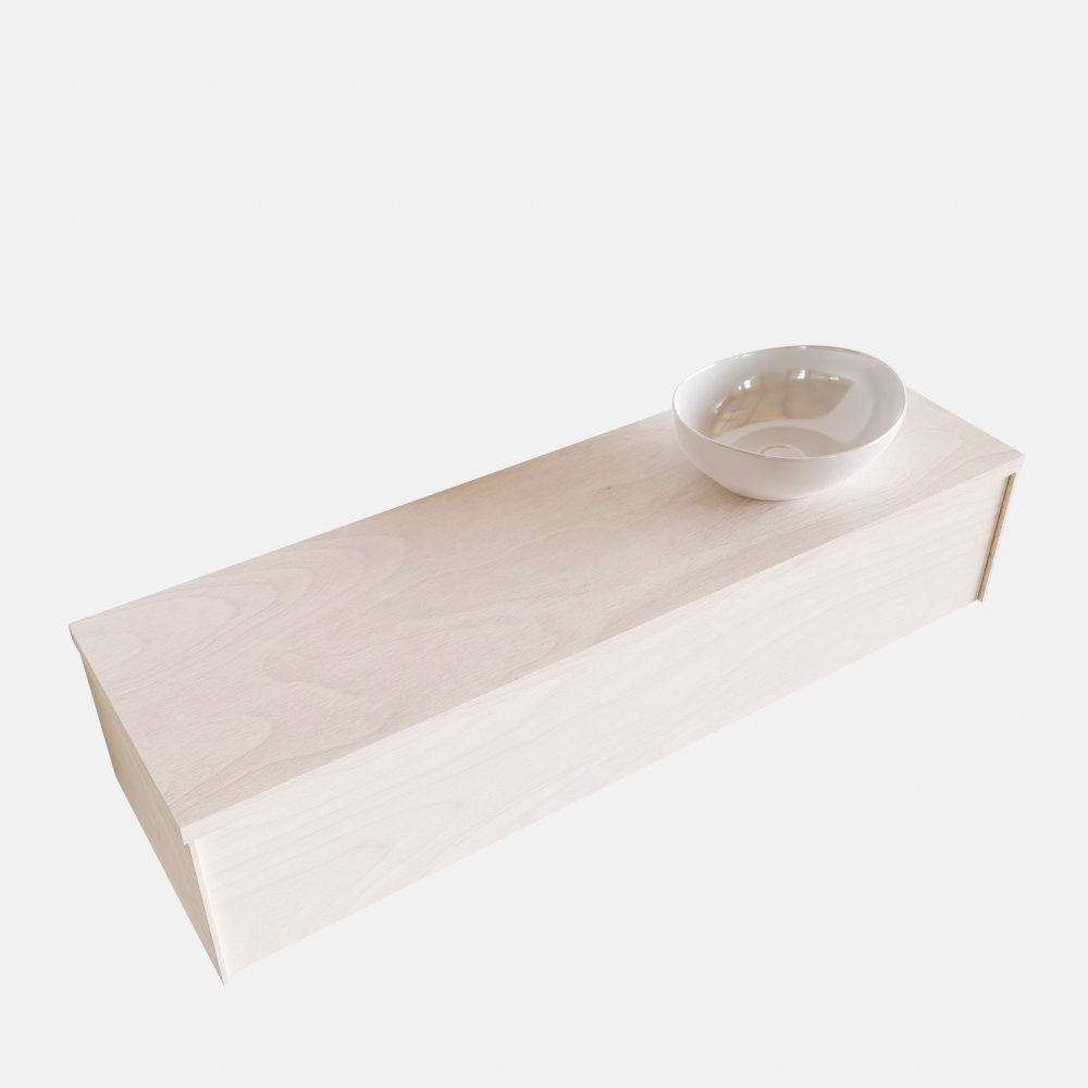 MONDIAZ LUSH 150cm mueble de baño Underlayment 1 cajón lavabo BARCO Derecho sin orificio 4 MONDIAZ LUSH 150cm mueble de baño Underlayment 1 cajón lavabo BARCO Derecho sin orificio - Imagen 4