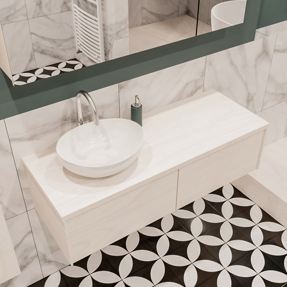 MONDIAZ LUSH 120cm mueble de baño Underlayment 2 cajones lavabo BARCO Izquierda 1 orificio 1 MONDIAZ LUSH 120cm mueble de baño Underlayment 2 cajones lavabo BARCO Izquierda 1 orificio