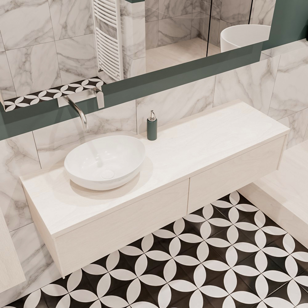 MONDIAZ LUSH 150cm mueble de baño Underlayment 2 cajones lavabo BARCO Izquierda sin orificio 1 MONDIAZ LUSH 150cm mueble de baño Underlayment 2 cajones lavabo BARCO Izquierda sin orificio