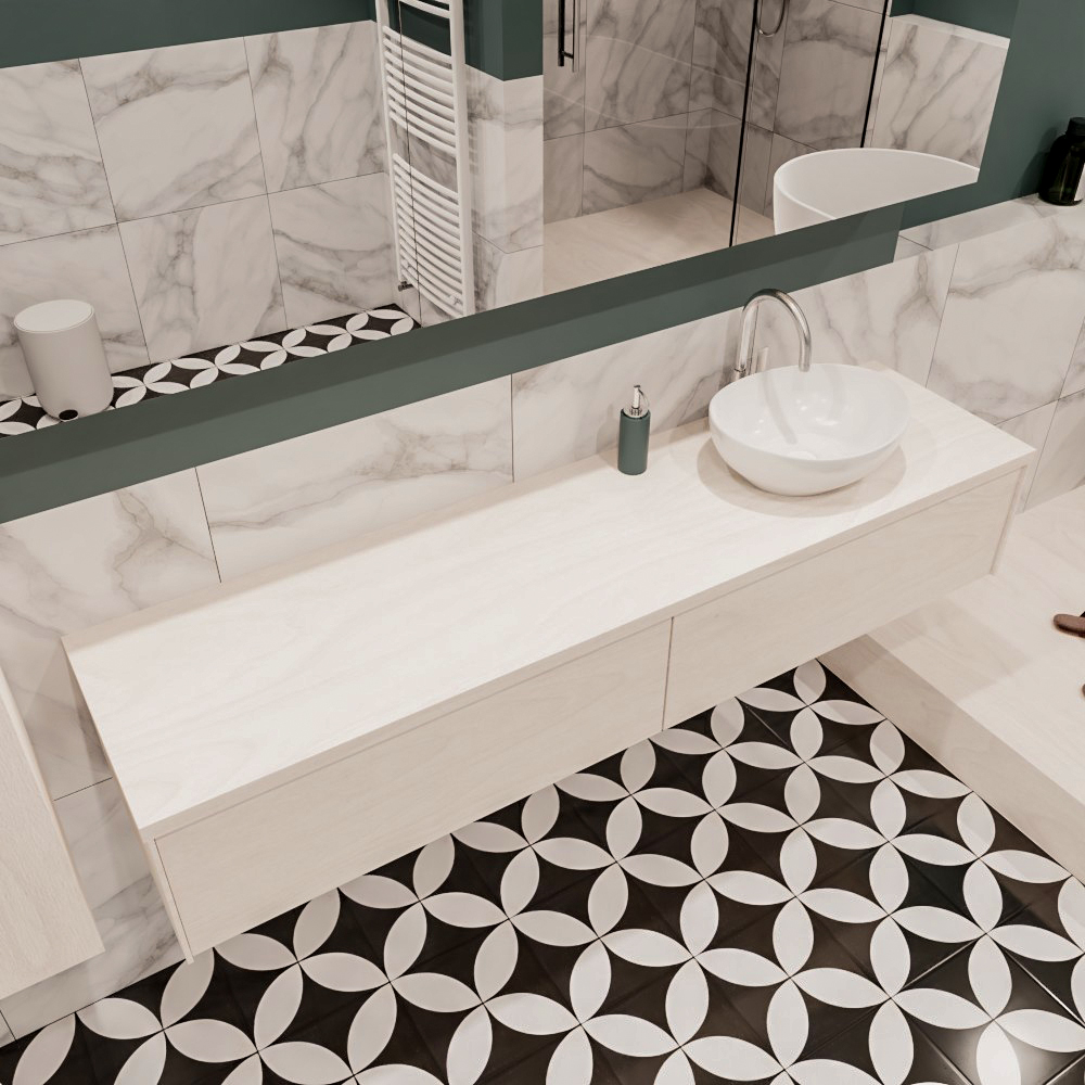 MONDIAZ LUSH 180cm mueble de baño Underlayment 2 cajones lavabo BARCO Derecho 1 orificio 1 MONDIAZ LUSH 180cm mueble de baño Underlayment 2 cajones lavabo BARCO Derecho 1 orificio