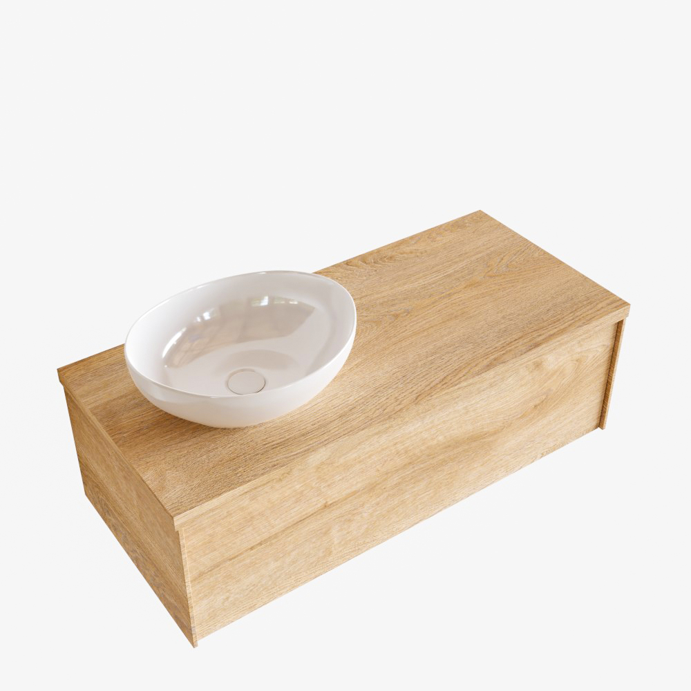 MONDIAZ LUSH 100cm mueble de baño Washed Oak 1 cajón lavabo BARCO Izquierda 1 orificio 3 MONDIAZ LUSH 100cm mueble de baño Washed Oak 1 cajón lavabo BARCO Izquierda 1 orificio - Imagen 3