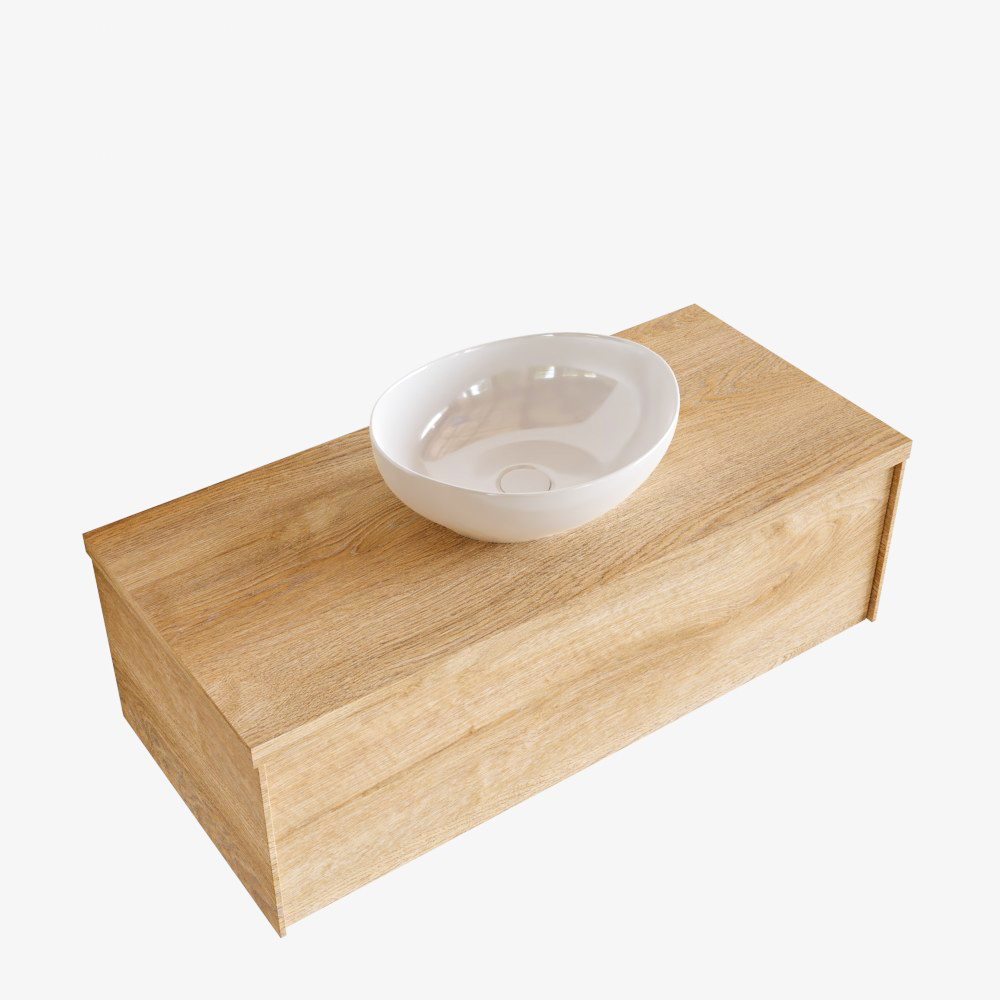 MONDIAZ LUSH 100cm mueble de baño Washed Oak 1 cajón lavabo BARCO Centro sin orificio 3 MONDIAZ LUSH 100cm mueble de baño Washed Oak 1 cajón lavabo BARCO Centro sin orificio - Imagen 3
