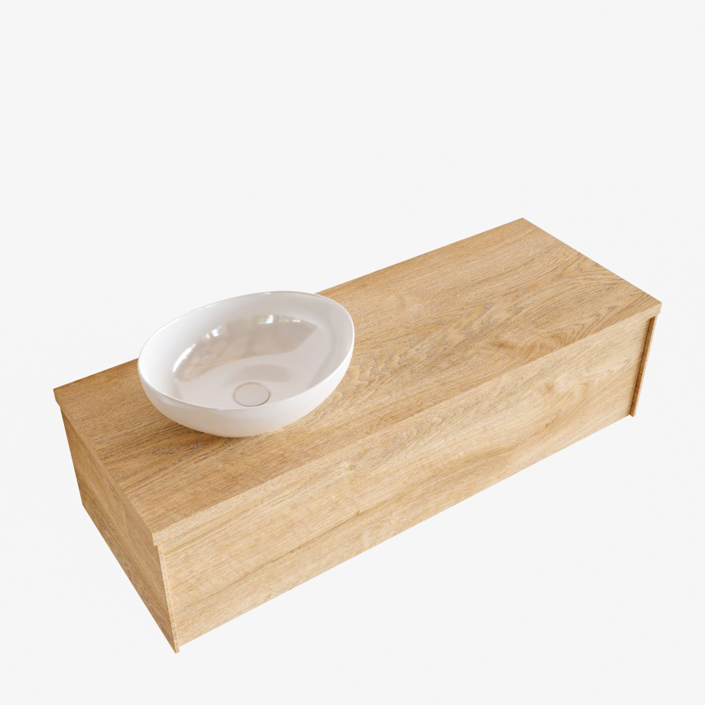 MONDIAZ LUSH 120cm mueble de baño Washed Oak 1 cajón lavabo BARCO Izquierda sin orificio 3 MONDIAZ LUSH 120cm mueble de baño Washed Oak 1 cajón lavabo BARCO Izquierda sin orificio - Imagen 3