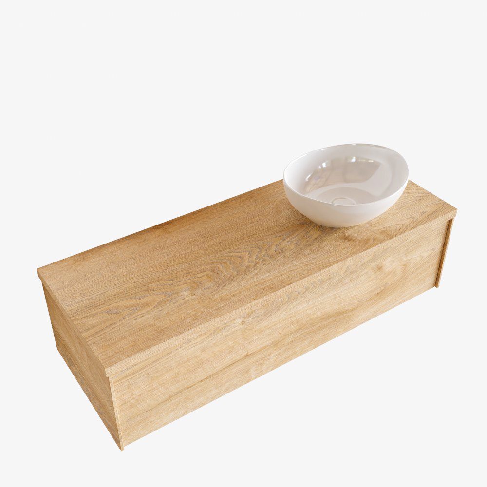 MONDIAZ LUSH 120cm mueble de baño Washed Oak 1 cajón lavabo BARCO Derecho sin orificio 3 MONDIAZ LUSH 120cm mueble de baño Washed Oak 1 cajón lavabo BARCO Derecho sin orificio - Imagen 3