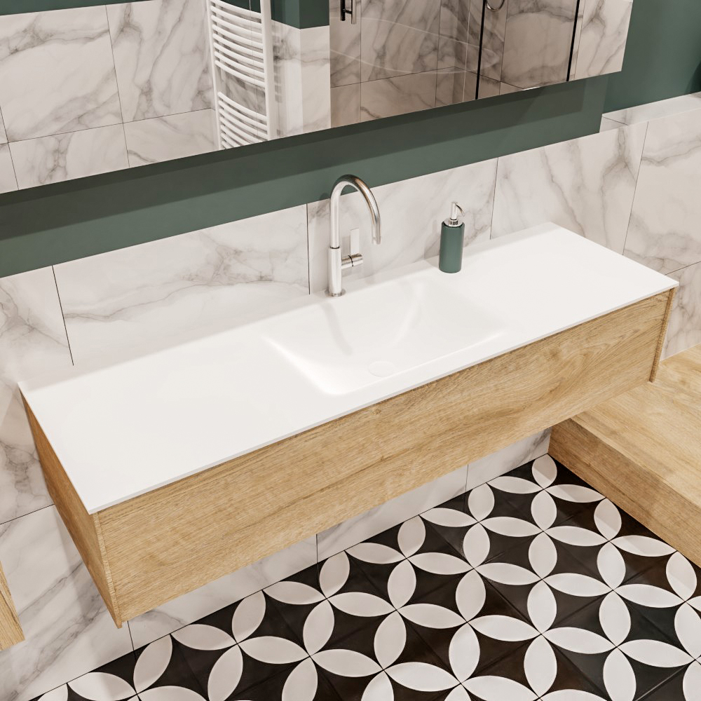 MONDIAZ LUSH 150cm mueble de baño Washed Oak 1 cajón lavabo CLOUD Centro 1 orificio 1 MONDIAZ LUSH 150cm mueble de baño Washed Oak 1 cajón lavabo CLOUD Centro 1 orificio