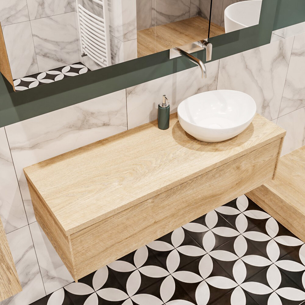 MONDIAZ LUSH 120cm mueble de baño Washed Oak 1 cajón lavabo BARCO Derecho sin orificio 1 MONDIAZ LUSH 120cm mueble de baño Washed Oak 1 cajón lavabo BARCO Derecho sin orificio