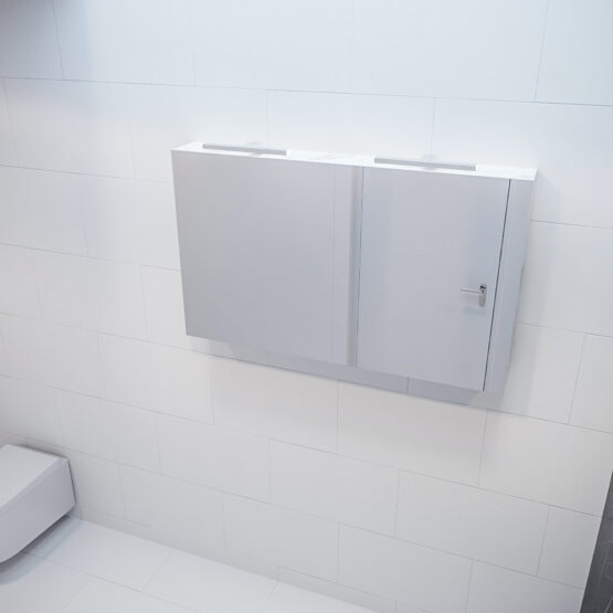 MONDIAZ CUBB Camerino 120x70x16cm color Carrara con 2 puertas.