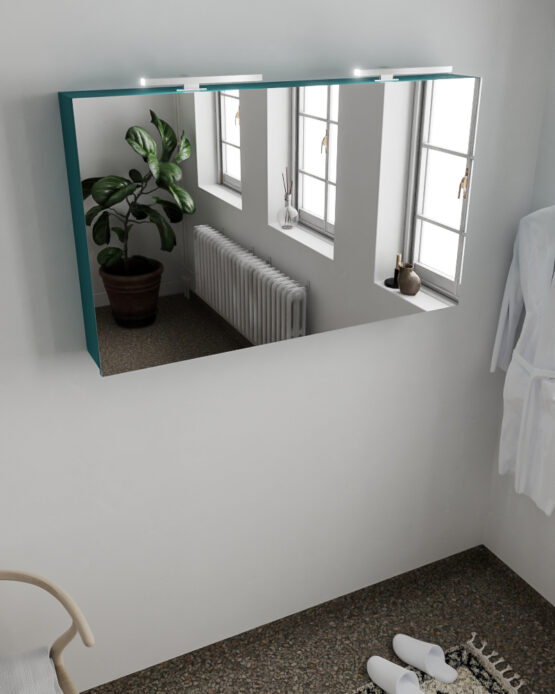 MONDIAZ CUBB Camerino 120x70x16cm color Smag con 2 puertas.