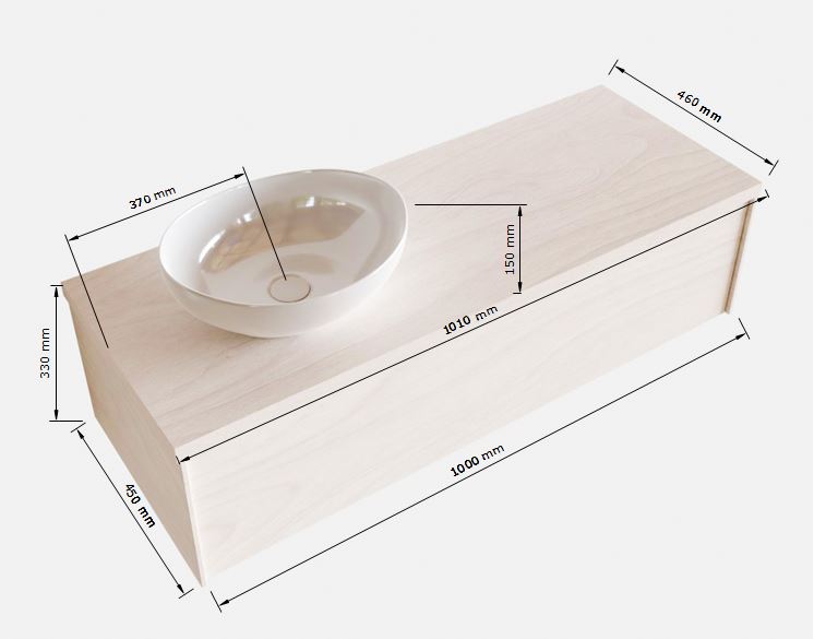 MONDIAZ LUSH 100cm mueble de baño Antracite 1 cajón lavabo BARCO Izquierda 1 orificio 5 MONDIAZ LUSH 100cm mueble de baño Antracite 1 cajón lavabo BARCO Izquierda 1 orificio - Imagen 5