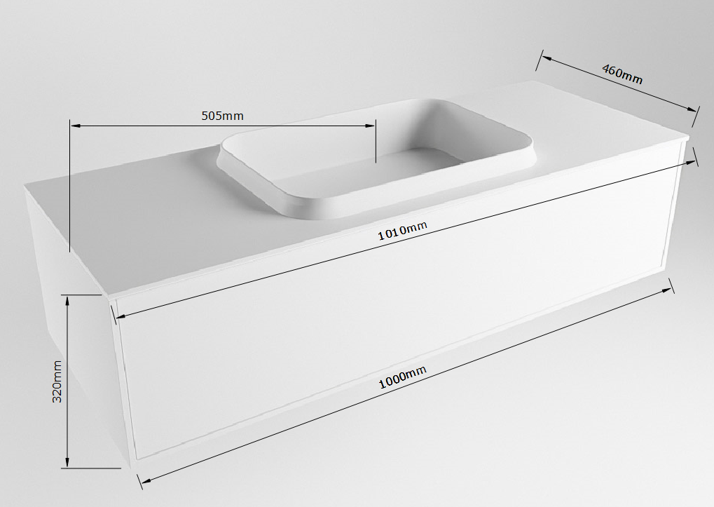 MONDIAZ ERIN 100cm mueble de baño color Talc 1 cajón. Lavabo RIDGE Centro 1 orificio color Urban. 7 MONDIAZ ERIN 100cm mueble de baño color Talc 1 cajón. Lavabo RIDGE Centro 1 orificio color Urban. - Imagen 7
