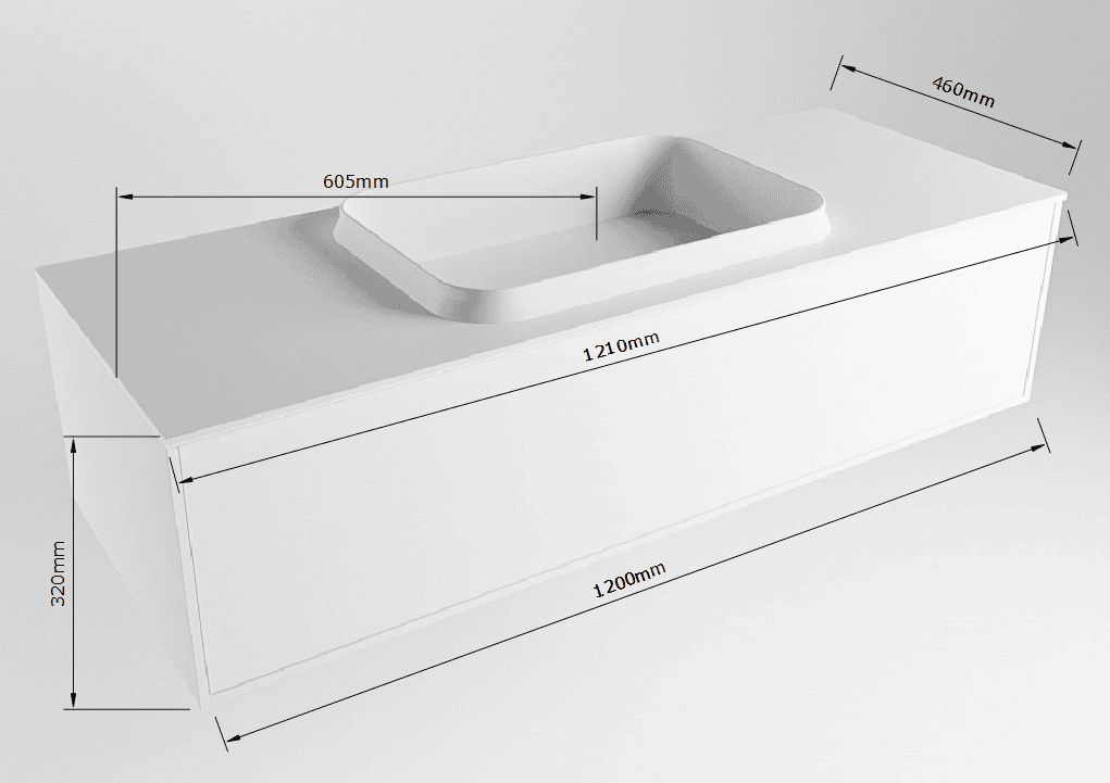 MONDIAZ ERIN 120cm mueble de baño color Urban 1 cajón. Lavabo RIDGE Centro sin orificio color Talc. 7 MONDIAZ ERIN 120cm mueble de baño color Urban 1 cajón. Lavabo RIDGE Centro sin orificio color Talc. - Imagen 7