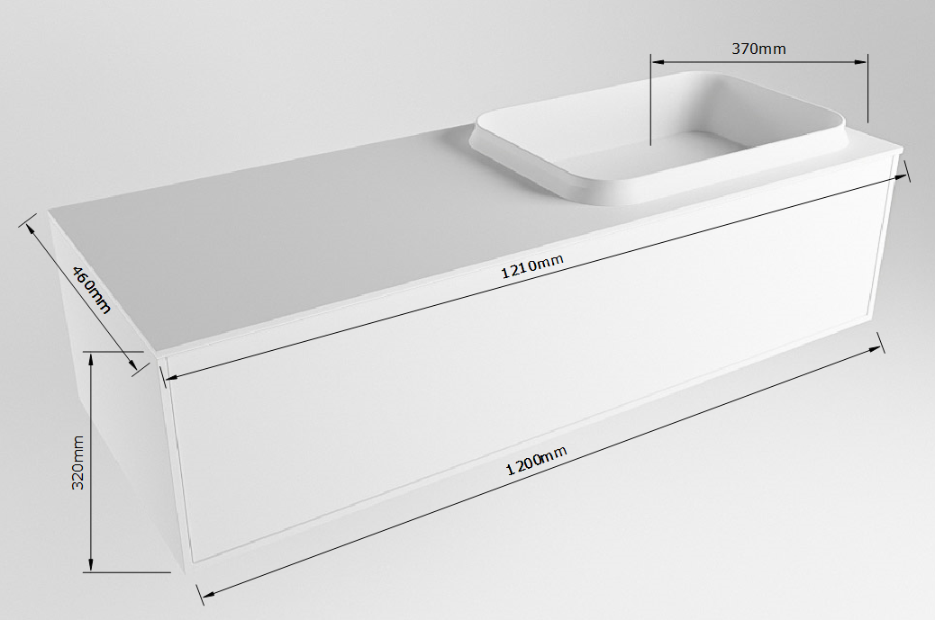MONDIAZ ERIN 120cm mueble de baño color Light Brown Grey 1 cajón. Lavabo RIDGE Derecho sin orificio color Talc. 7 MONDIAZ ERIN 120cm mueble de baño color Light Brown Grey 1 cajón. Lavabo RIDGE Derecho sin orificio color Talc. - Imagen 7