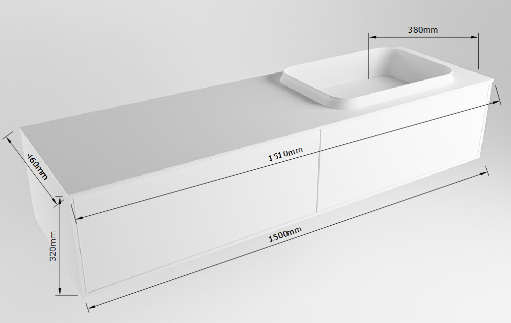 MONDIAZ ERIN 150cm mueble de baño color Smag 2 cajones. Lavabo RIDGE Derecho 1 orificio color Linen. 7 MONDIAZ ERIN 150cm mueble de baño color Smag 2 cajones. Lavabo RIDGE Derecho 1 orificio color Linen. - Imagen 7