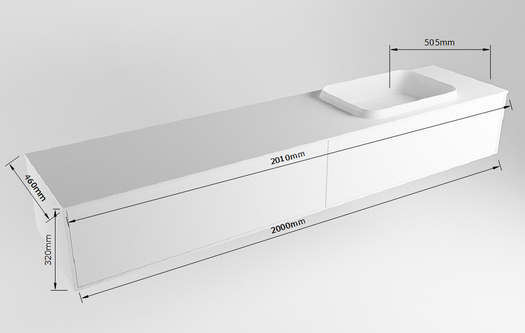 MONDIAZ ERIN 200cm mueble de baño color Army 2 cajones. Lavabo RIDGE Derecho 1 orificio color Talc. 7 MONDIAZ ERIN 200cm mueble de baño color Army 2 cajones. Lavabo RIDGE Derecho 1 orificio color Talc. - Imagen 7