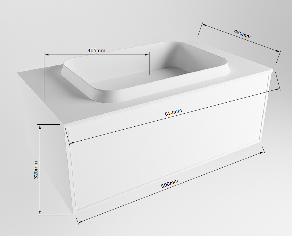 MONDIAZ ERIN 80cm mueble de baño color Talc 1 cajón. Lavabo RIDGE Centro 1 orificio color Talc. 7 MONDIAZ ERIN 80cm mueble de baño color Talc 1 cajón. Lavabo RIDGE Centro 1 orificio color Talc. - Imagen 7