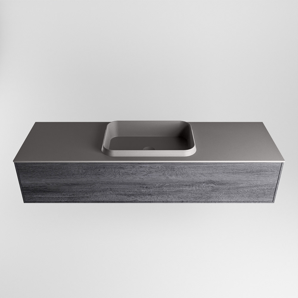 MONDIAZ ERIN 150cm mueble de baño color Antracite 1 cajón. Lavabo RIDGE Centro 1 orificio color Dark Grey. 5 MONDIAZ ERIN 150cm mueble de baño color Antracite 1 cajón. Lavabo RIDGE Centro 1 orificio color Dark Grey. - Imagen 5