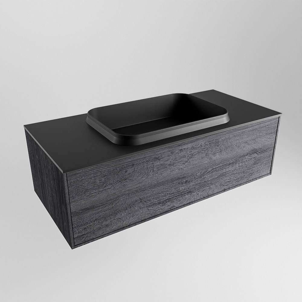 MONDIAZ ERIN 100cm mueble de baño color Antracite 1 cajón. Lavabo RIDGE Centro sin orificio color Urban. 4 MONDIAZ ERIN 100cm mueble de baño color Antracite 1 cajón. Lavabo RIDGE Centro sin orificio color Urban. - Imagen 4